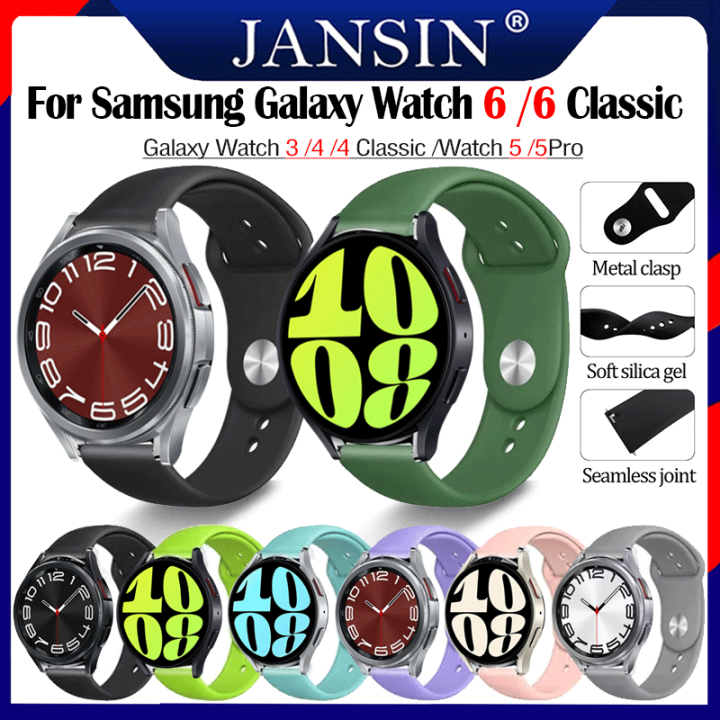 สายนาฬิกาซิลิโคนอ่อน-for-samsung-galaxy-watch-6-6-classic-43mm-47mm-galaxy-watch-5-5-pro-40mm-44mm-45mm-สาย-wristband-galaxy-watch-4-4-classic-galaxy-watch-3-นาฬิกาอัจฉริยะ-สายนาฬิกา