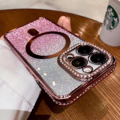 【Diamond case/Pink】เคส compatible for iPhone 11 12 13 14 15 pro max case