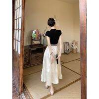 สไตล์วินเทจของผู้หญิง New Chinese-style national style suit womens summer dress fashion salt system high-end sense wear small skirt two-piece set fried street