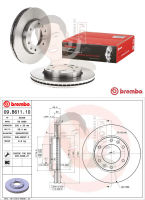 09 B611 10 จานเบรค ล้อ F (ยี่ห้อ BREMBO) รุ่น HC HYUNDAI H1 2.5 CRDi ปี 2008-&amp;gt;