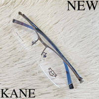 แว่นตา KANE สำหรับตัดเลนส์ กรอบแว่นตา ชาย-หญิง Fashion รุ่น 5595 สีเทา กรอบเซราะ ทรงเหลี่ยม สวย ขาข้อต่อ Stainless Steel