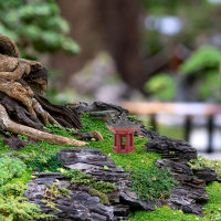 OUNONA 4 ชิ้น Mini Pavilion รูปปั้น Miniature Pavilion ตุ๊กตา DIY Micro Landscape Mini เจดีย์ตกแต่ง