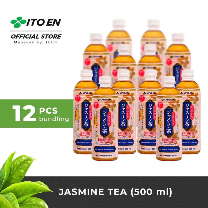 Ito En Jasmine Tea Unsweetened Teh Melati Jepang 500Ml 12 Pcs