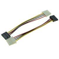 Dvires SATA Female สำหรับเป็นซาตะอิเดะถึง4 SATA 15ปลั๊กแปลงไฟสายเคเบิล Molex ตัวเมียสายไฟ15pin ขาอุปกรณ์คอมพิวเตอร์