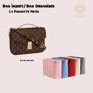 Women Pochette Metis Bag, Felt Insert Organizer, Designer Bag Metis
