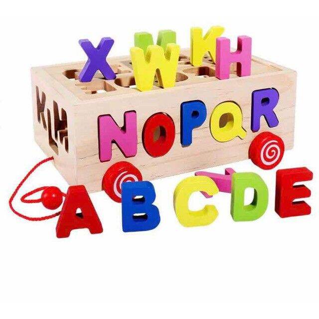 KTPH Alphabet Wooden Box Wheels Lazada PH