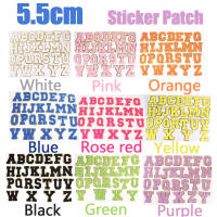 5.5 ซม.AZ สีตัวอักษรภาษาอังกฤษแพทช์สำหรับเสื้อผ้ากระเป๋า Glitter Letter แพทช์ Stick บนตัวอักษรตัวอักษรเย็บปักถักร้อย ...-Heluyou