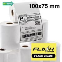 ใบปะหน้า 100*75mm 500 แผ่น Flash home / Kerry Express สติ้กเกอร์ความร้อน #ใบปะหน้า #กระดาษใบเสร็จ #สติ๊กเกอร์ความร้อน #กระดาษสติ๊กเกอร์ความร้อน   #กระดาษความร้อน