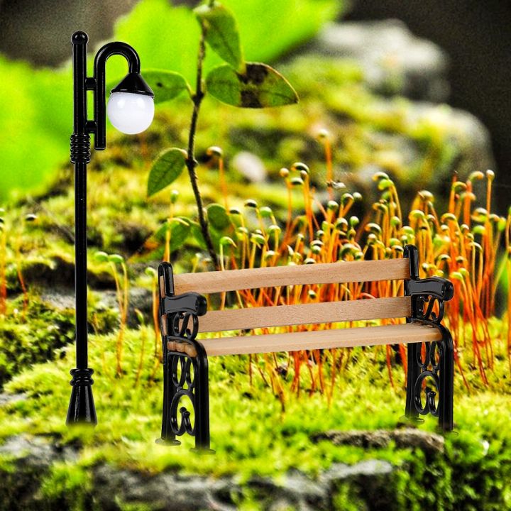 wooden-park-bench-street-lamp-micro-landscape-figurines-doll-house-furniture-miniature-decors-toy-diy-craft-for-home-decoration