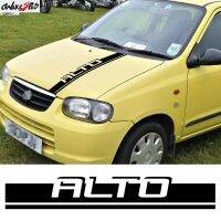 1set Auto Styling Hood Bonnet Sport Stripes Decor Stickers For-Suzuki Alto Auto Engine Cover Accessories Vinyl Decals