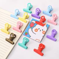 【jw】℗卍☽  2 Pc Metal Binder Multicolor  Folder Notes Photo Paper Clip Clamp School Office Stationery for Kids Student Prize