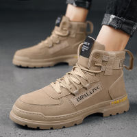 CYYTL  Winter High Outdoor Shoes Men Plus Velvet Cotton Boots Keep Warm Fashion Tooling Casual Safety Working Botas Mujer