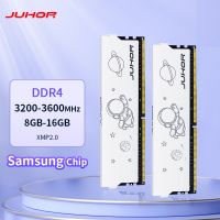 JUHOR DDR4 8GB 16GB 3200MHz 3600MHz 16GBX2 8GBX 2ชิปซัมซุง Dual Channel เดสก์ท็อปแรมที่น่าทึ่ง