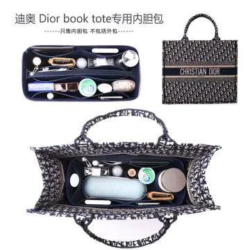 Suedette Singular Style Leather Handbag Organizer for Dior's Vertical Book  Tote