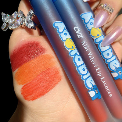 Cvz ลิปหมี กล่องฟ้า Adorable Airy Velvet Lip Lacquer ลิปเนื้อกึ่งแมท มีความชุ่มชื่น บางเบา แต่พิกเม้นท์แน่นๆ ด้วย 6 เฉดสี เก๋ๆ ฟินๆ ใช้ได้ทั้งปากและแก้มเลยน๊า