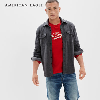 American Eagle Super Soft Knit Button-Up Shirt เสื้อเชิ้ต ผู้ชาย แขนยาว  (EMTS 017-2651-008)