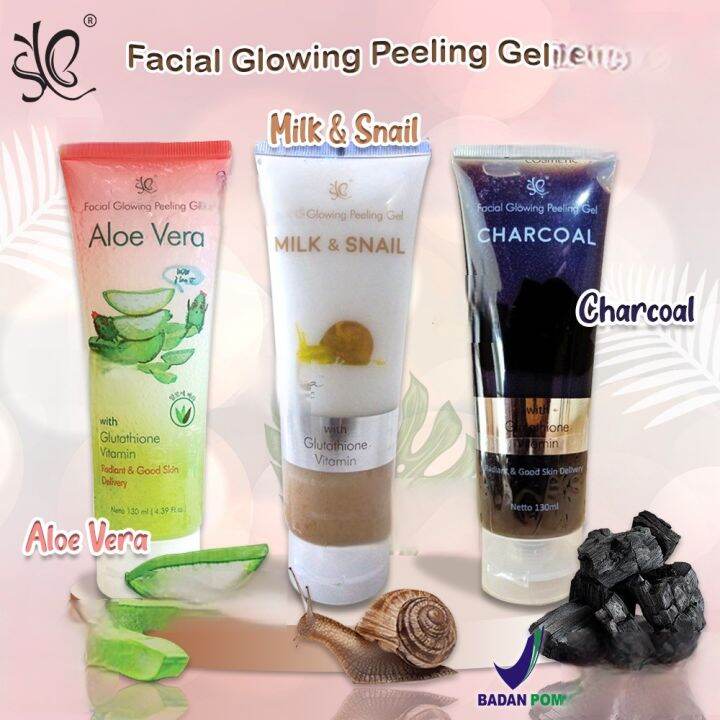 SYB Facial Glowing Peeling Gel Aloe Vera Milk & Snail Charcoal