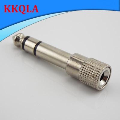 QKKQLA 6.3mm 1/4" Male Plug to 3.5mm 1/8" Female Jack Stereo Headphone Audio Adapter Home Connectors Adapter Microphone