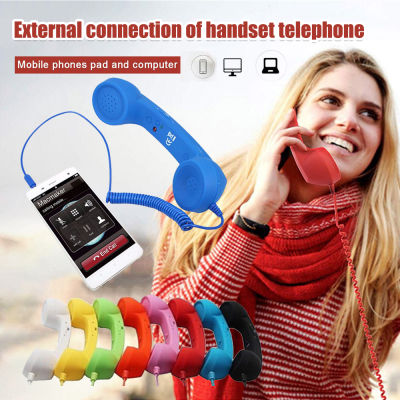 มีสต็อกElesky Popโทรศัพท์Retro Retro 3.5มม.ชุดหูฟังโทรศัพท์มือถือไมค์ขนาดเล็กโทรโข่งCallเครื่องรับโทรศัพท์สำหรับไอโฟนSamsung Huawei VIVO OPPO ลดเสียงรบกวน