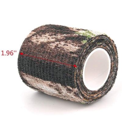 ；‘【； 6 Roll Camouflage Tape Cling Scope Wrap Camo Stretch Bandage Self-Adhesive Tape For Camping Hunting Bike Telescope