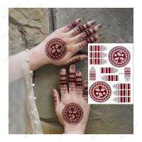 【YF】 Henna Tattoos for Hand Waterproof Temporary Women Wedding Body Art Design Stickers Fake Tatoo Lace