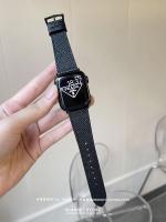 รัดรูป Suanbei สาย Watch7แอปเปิ้ล Iwatch8เหมาะสำหรับ6/5/4se สายหนังลาย Pr Da ใหม่สายสีทึบย้อนยุค45/41มม. ผู้หญิงบุคลิกที่สร้างสรรค์