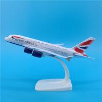 【Factory-direct】 Mamas &amp; Babies 20เซนติเมตร1/400ขนาดของเล่นโมเดลเครื่องบินแอร์บัส A380รุ่นบริติชโครงอัลลอยหล่อด้วยฐาน F Display Collectus