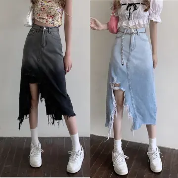 Plus Size Jean Skirt - Temu