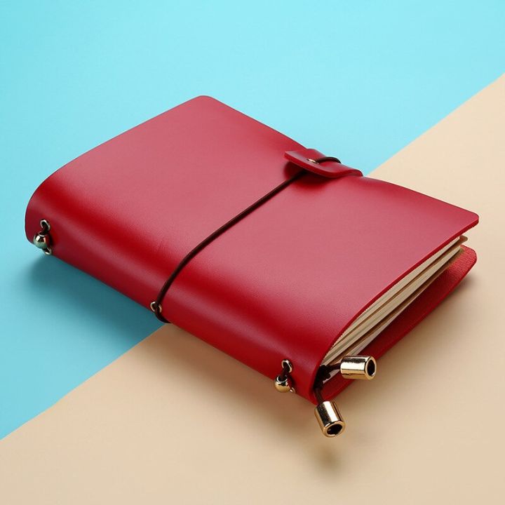 european-style-simple-and-fresh-hand-ledger-creative-strap-imitation-leather-pu-leather-notebook-travel-diary-book-135x105mm