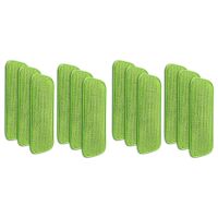 12 Washable/Reusable Microfiber Mop Pads Compatible with Wet Jet