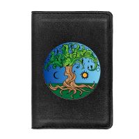 [แฟชั่น] แฟชั่น Sun Moon Tree Of Life ปกหนังสือเดินทางคลาสสิกผู้ชายผู้หญิงหนัง Slim ID Card กระเป๋าเดินทางกระเป๋ากระเป๋าสตางค์กระเป๋าเงิน Case