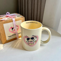 Kawaii แก้วถ้วยกาแฟเซรามิกน่ารัก300มิลลิลิตรสร้างสรรค์ถ้วยชาเบียร์น้ำนมเดิมอาหารเช้าแก้ว Drinkware ของขวัญวันเกิด