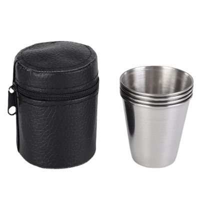 【CW】♦❦  4Pcs 70ml Outdoor Practical Cups Set Glasses Wine With Drinkware