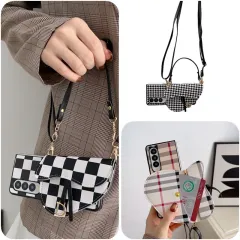 Cute Leather Wallet Cardioid Card Bag Houndstooth Purse Case for