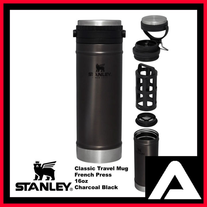 Stanley Classic Travel Mug French Press 16oz Charcoal Glow