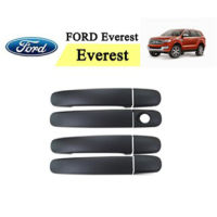 ครอบมือจับประตู/มือจับกันรอย Ford Everest 2015-2019 สีดำด้าน ไม่มีปุ่มกด