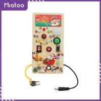 Miatoo บอร์ดที่เป็นไม้คริสต์มาส LED ของเล่นมอนเตสโซรี่ของเล่นเพื่อการศึกษาปฐมวัยสำหรับเป็นของขวัญอายุ2 3 4ปีของเล่นสำหรับเด็ก