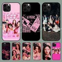 Kpop GIDLE I FEEL Beautiful Phone Case For iPhone 11 12 Mini 13 14 PRO XS MAX X XR 6 7 8  Plus Shell  Screen Protectors