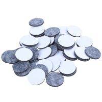 hotx【DT】 50Pcs Round Shaped Table Leg Felt Gray