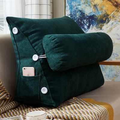 【CW】ஐ✳◘  Removable Backrest Back Cushion for Bed Office Pillows Sleeping Reading with Detachable Neck Bolster
