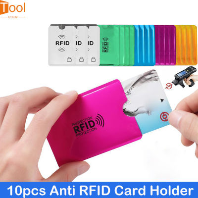 เคสผู้ถือบัตร RFID กันน้ำแบบบางมันเงางามป้องกันการโจรกรรมอลูมิเนียมพิเศษป้องกันกระเป๋าสตางค์ใส่บัตรเครดิตที่ใส่บัตร NFC RFID ที่ใส่กระเป๋าสตางค์เคสบัตรประชาชนนามบัตรธุรกิจ