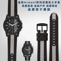 Suitable for Armani Black Samurai AX1331/AX1326/AX7105 Series Fashion Nylon Watch Accessories 22mm