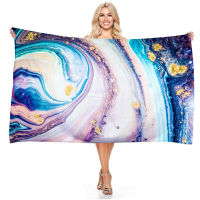 Marbling Pattern 3D Digital Print Microfiber Quick Dry Swimming Towel Camping Towel Gym Fitness Sports Towel Travel Bath Towel