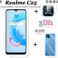 ฟิล์มกระจก Realme ฟิล์มหน้า+ฟิล์มหลัง+เลนส์กล้อง C12 C25 C25y C25s C21y.