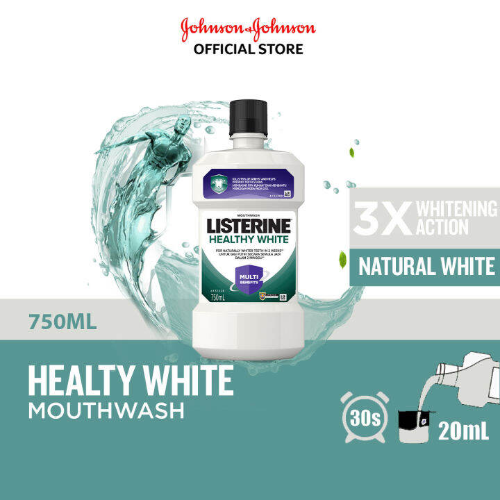Listerine Healthy White 750ml Lazada