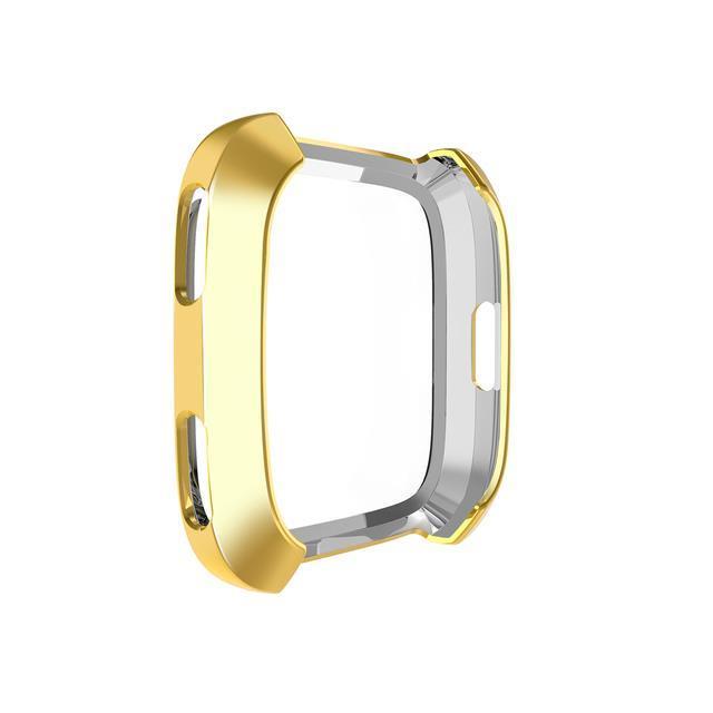 ฝาครอบซิลิโคนป้องกัน-tpu-ชุบนุ่มสำหรับอุปกรณ์-fitbit-versa-อุปกรณ์สวมใส่-smartwatch-case-band-strap