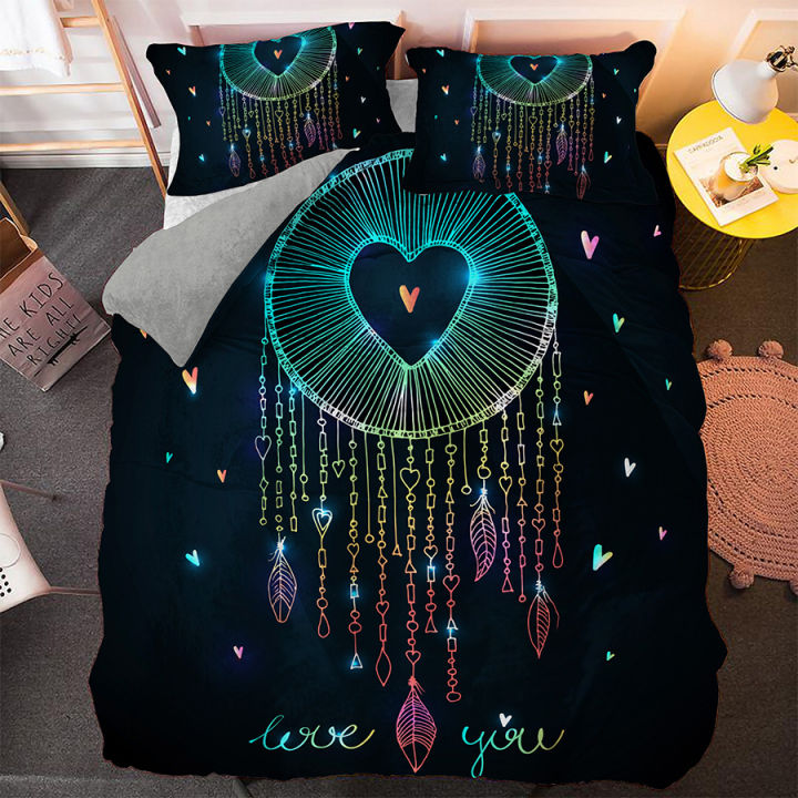 dream-catcher-duvet-cover-set-twin-size-bedding-sets-bohemia-feather-home-textiles-queen-king-bed-linen-for-adults-kids-23pcs