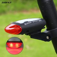 ✿ 3 Modes Bicycle Waterproof Solar Seatpost Tail Light Mountain Bike 2LED Safety Warning Light with Clamp Outdoor Riding Equipment