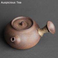 Jingdezhen Handmade Pottery Japanese Style Side Handle Teapot Raw Ore Pottery Clay Material Retro Rough Pottery Health Tea Maker