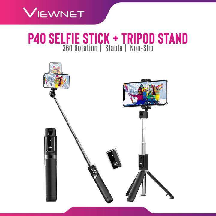 P40 Monopod Bluetooth + Tripod Stand live broadcast selfie stick 360